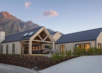 House Exterior Siberian Larch And Bagged Schist