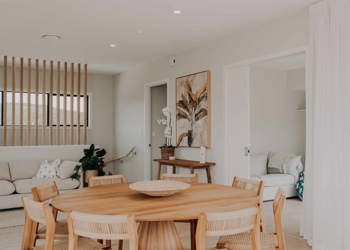 Open Plan Dining Living Langs Beach Coastal Home