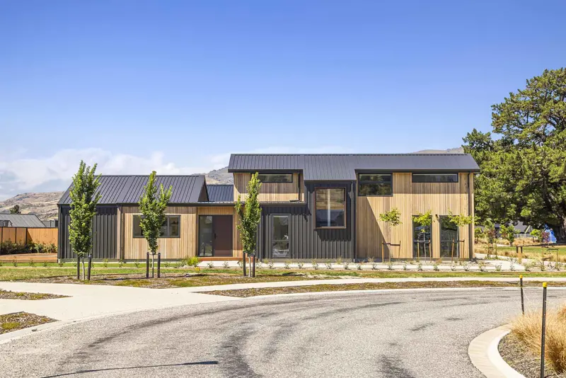 Modern Timber Architectural Home Exterior Streetscape Southland