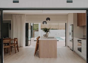 Indoor Outdoor Living Kitchen Langs Beach Architectural Home