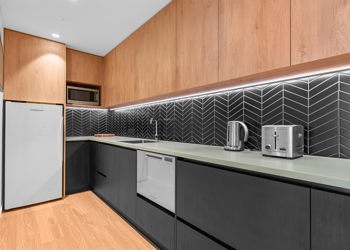 Black Wood Scullery Feature Tiles