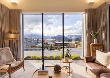 Cozy Living Area With Lake Views