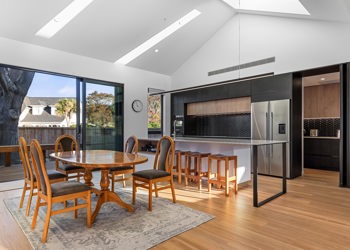 Black Wood Kitchen Feature Tiles