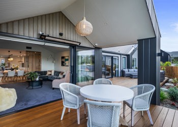 Covered Outdoor Dining Sliding Doors To Living